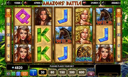 Amazons Battle Slot Machine