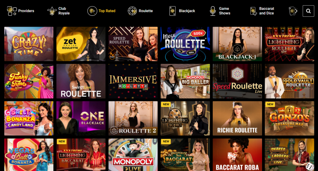 zet casino, live casino