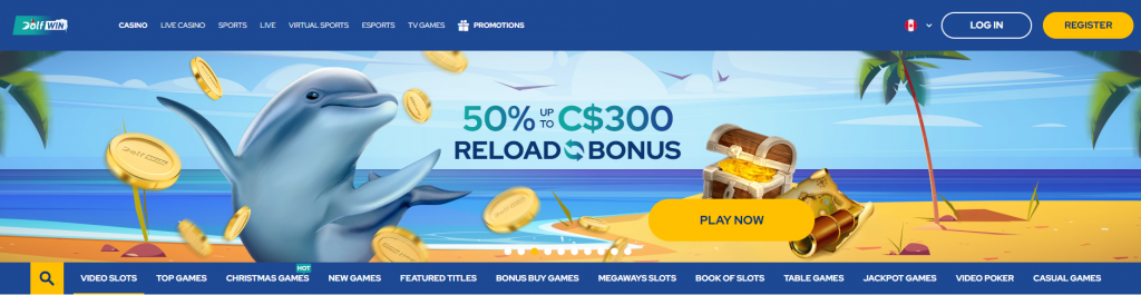 dolfwin casino, reload bonus, casino bonus