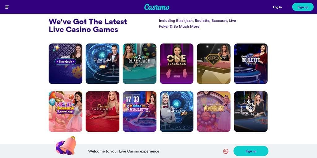 Casumo Casino live