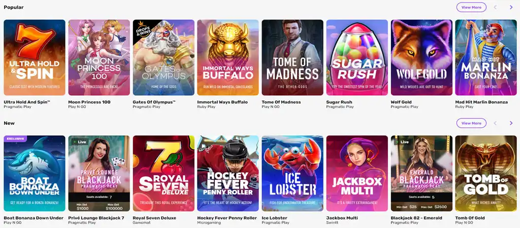 21.com Casino Canada Casino Games