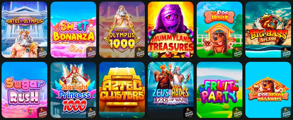 Drip Casino classic slots and table games