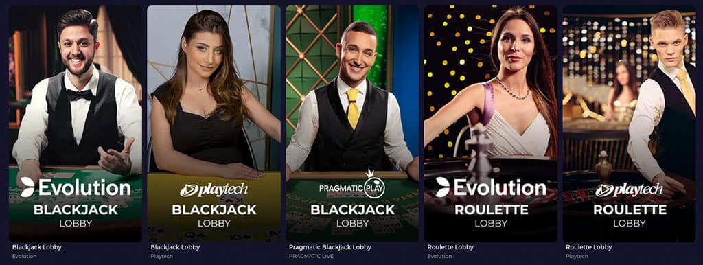 Spinoloco Live Casino, live dealers, blackjack, roulette, Evolution, Playtech, Pragmatic Play, casino tables, dealers