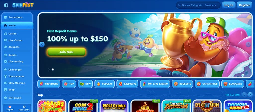 Spinfest Casino, bonuses, spinfest, online casino