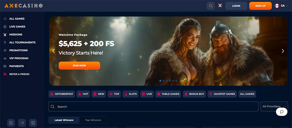 Axe Casino, True Valhalla for Online Players, online casino