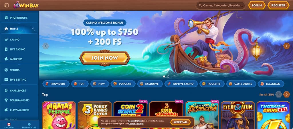 Winbay casino, online casino, welcome bonus