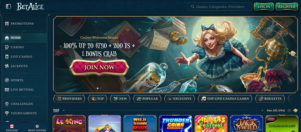 BetAlice Casino, Bonuses and Promotions, online casino
