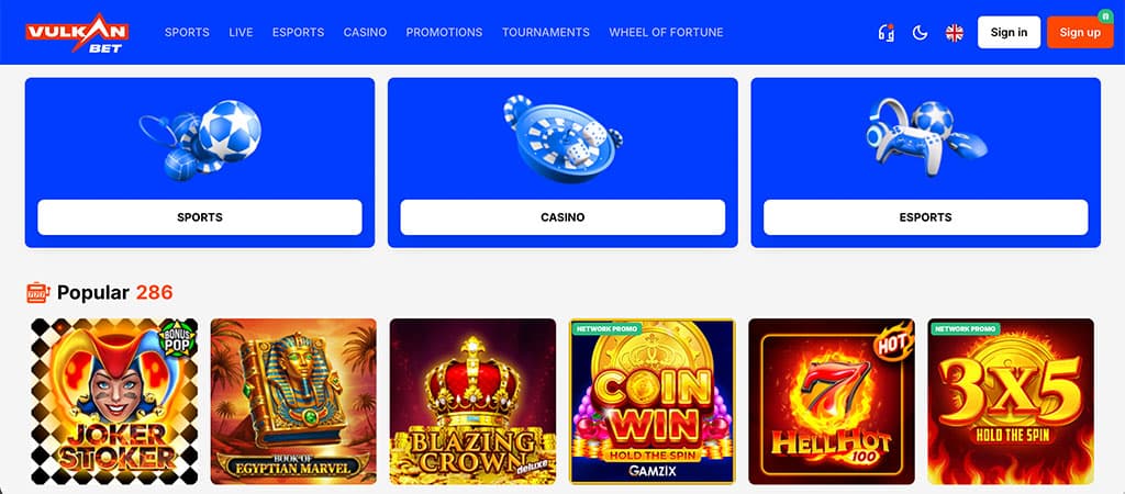 Vulkan Bet, Sizzling Hot Promos and Slots