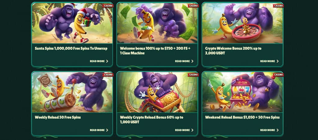 GoKong Casino, Free Spins, Weekend Crypto Reload Bonus
