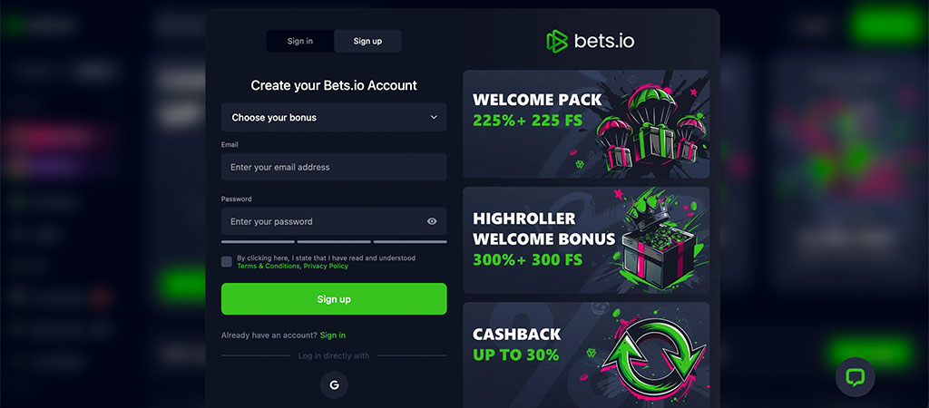 Register in a Few Steps, Betsio Casino, mobile casino