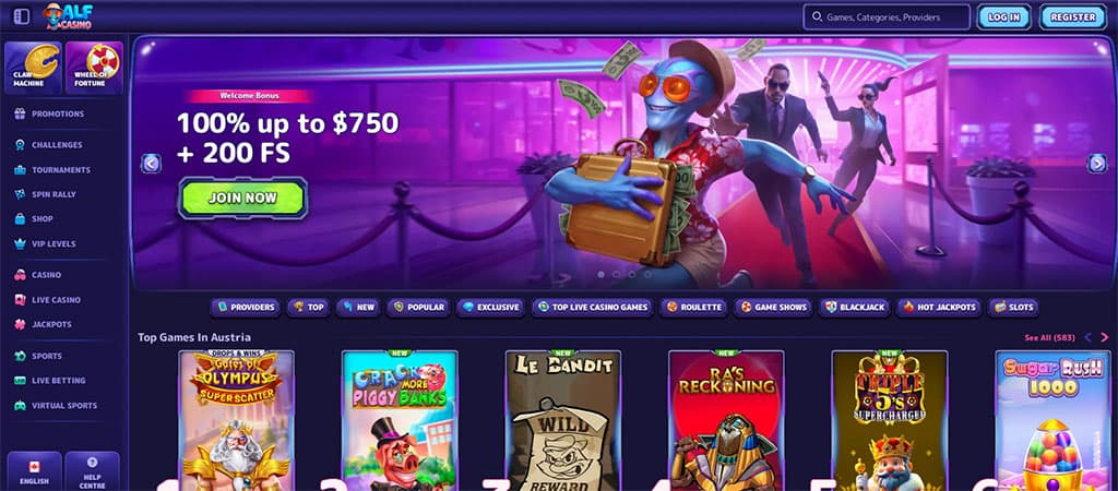 AlfCasino – Wide Range of Slots and Promotions