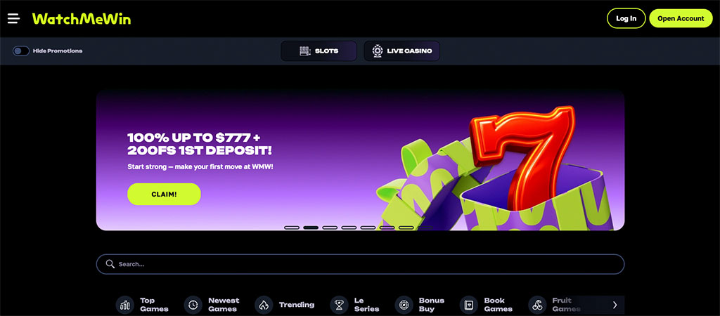 Watchmewin Casino, Witness Greatness and Win