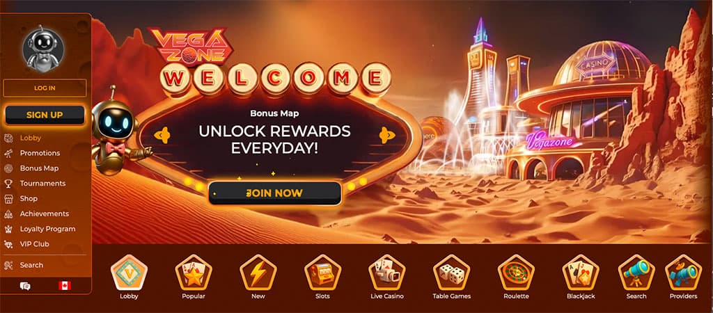 Vegazone Casino, Adventure in Space
