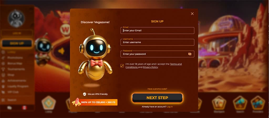 Register Easily on the Vegazone Casino Platform
