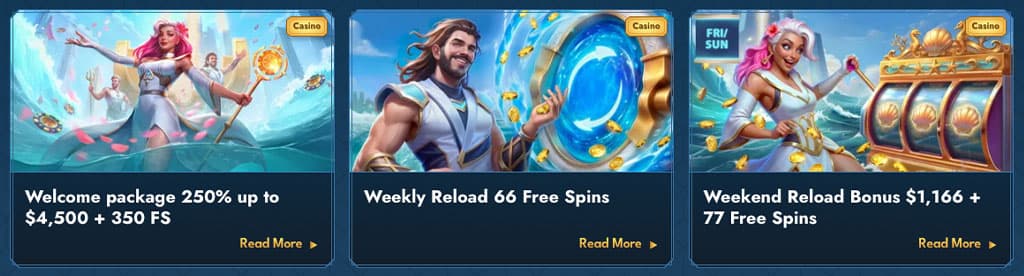 Free Spins, Reload Bonus, live casino