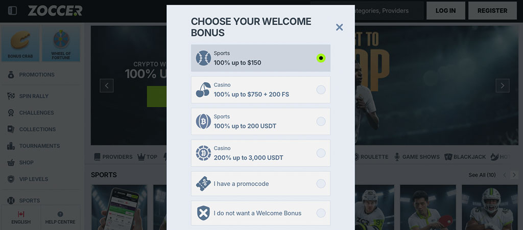 Register, online casino, live casino, Zoccer