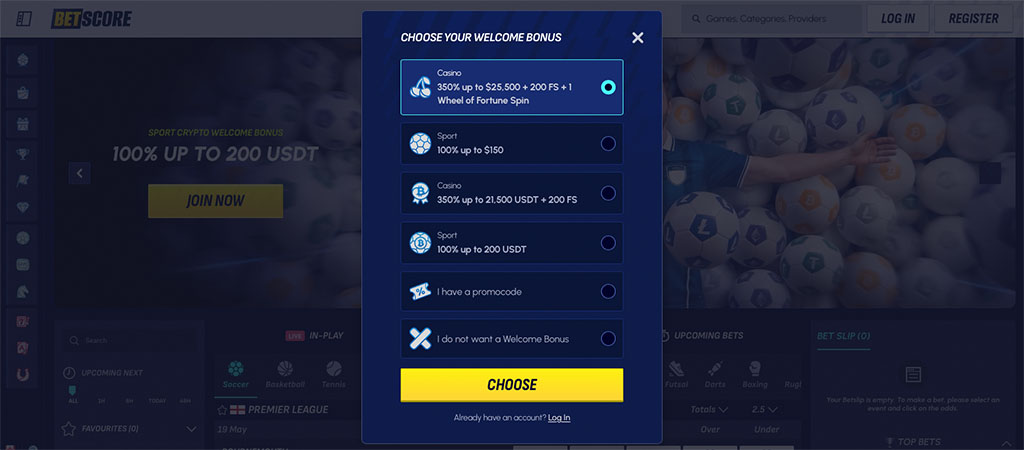 Become a Betscore Canada Casino Member, online casino