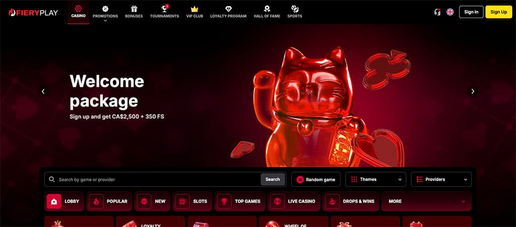 FieryPlay Casino, online casino, mobil casino