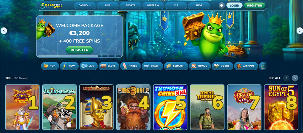 MegaFishWins Casino, online casino, mobile casino