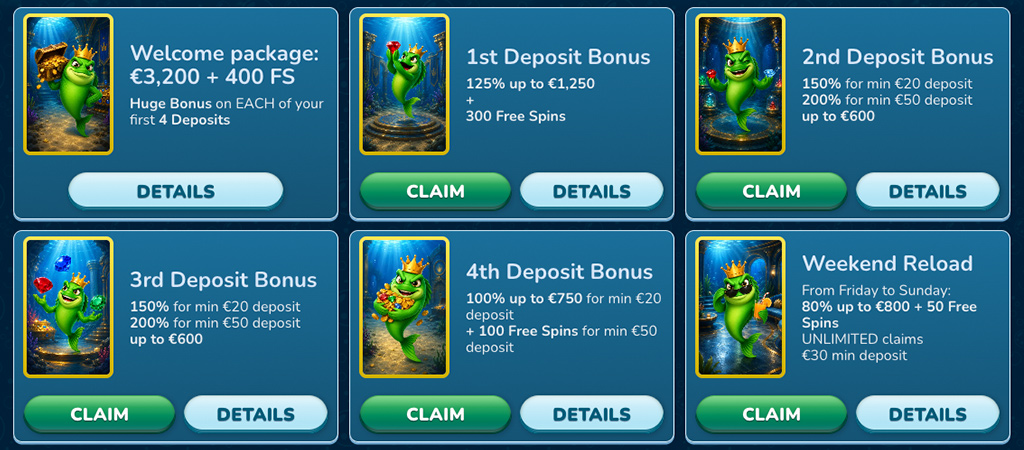 MegaFishWins Casino Bonuses, Promotions and VIP Program