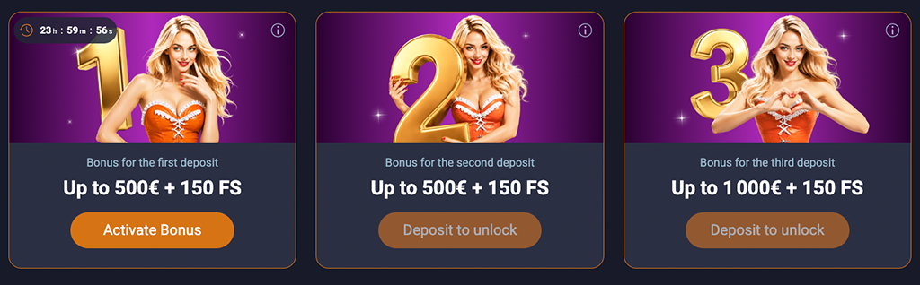 Welcome Bonus Pack, Free Spins, online casino