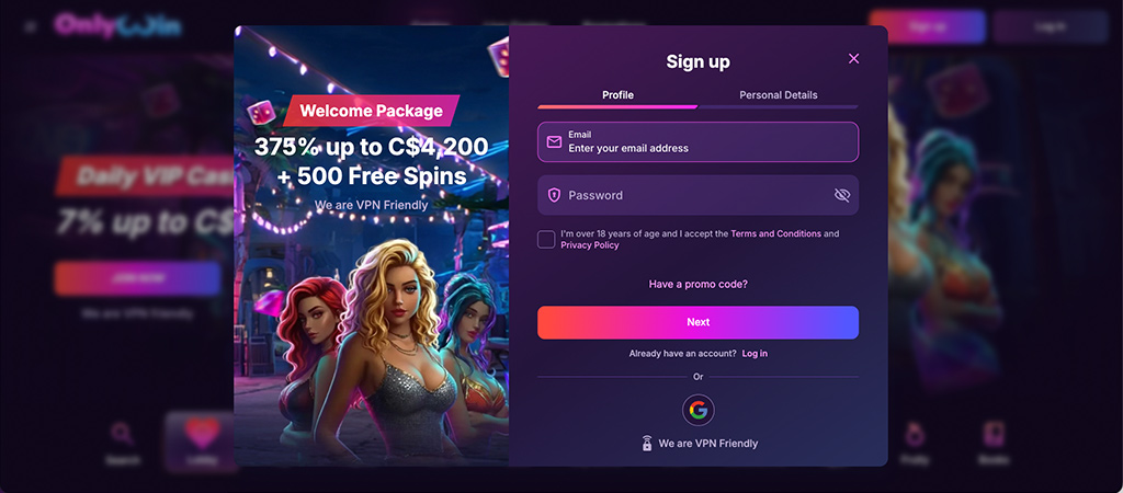 Registration, Best Promotions, welcome bonus